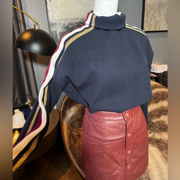 Tommy Hilfiger Other - Tommy Hilfiger Icons Cotton Cashmere Blend Sweater XS Navy Stripe Sleeve